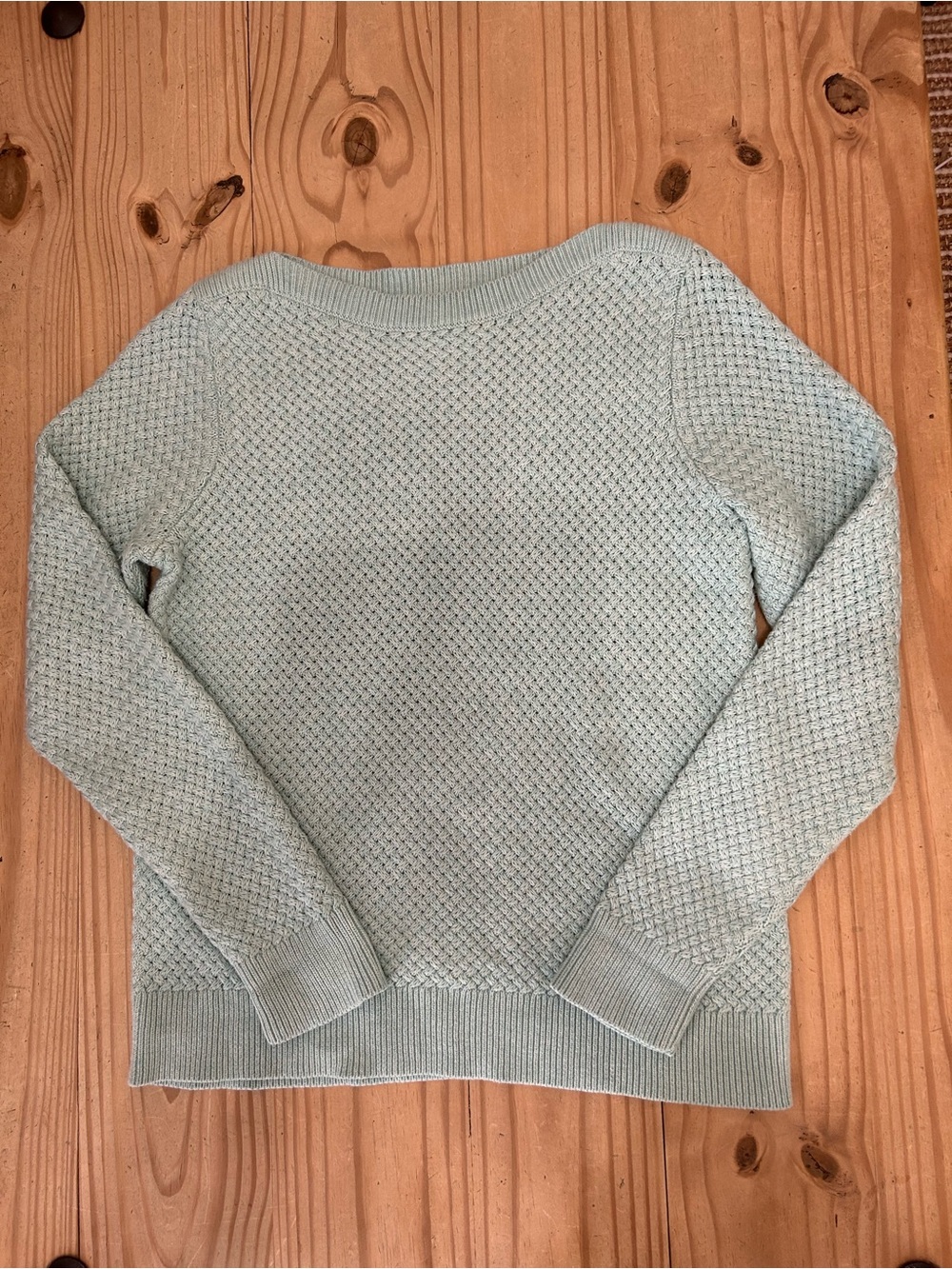 L.L. Bean Women’s Textured Crewneck Sweater in Light Mint
